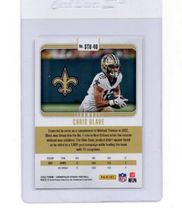 2022 Panini Chronicles - Studio #STU-40 Chris Olave Saints 01/25 RC