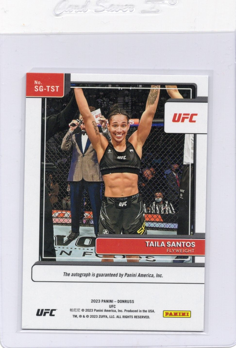 2023 Panini Donruss UFC Signature Series Taila Santos Purple #SG-TST Auto