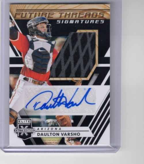 2020 Elite Extra Edition Daulton Varsho Black Future Threads RPA Auto SP 101/293
