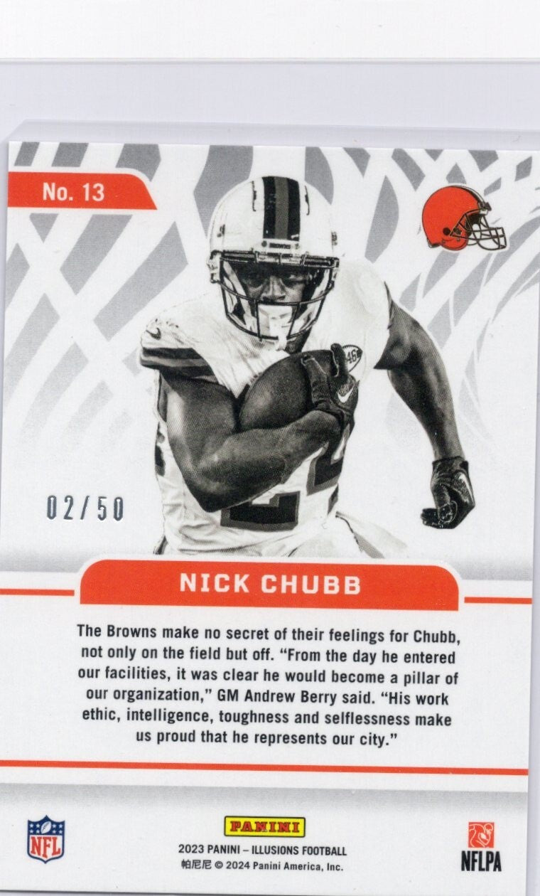 2023 Panini Illusions Nick Chubb Amazing Insert 2/50