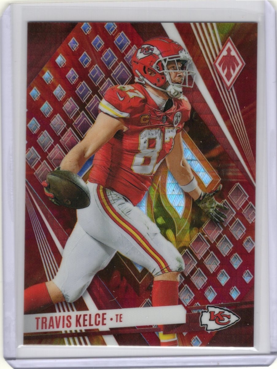 2023 Panini Phoenix Fire Burst #93 Travis Kelce Chiefs 008/340