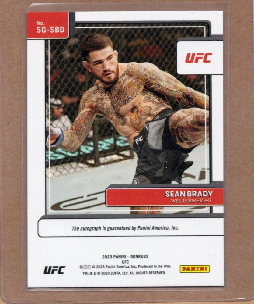2023 Donruss UFC Purple Sean Brady Auto No. SG-SBD