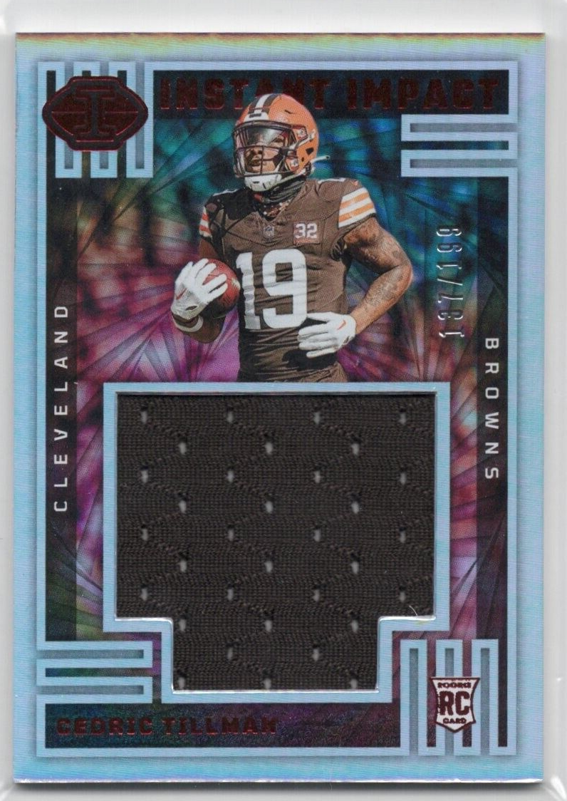 2023 Panini Illusions Cedric Tillman Instant Impact Rookie Patch  RC #137/199