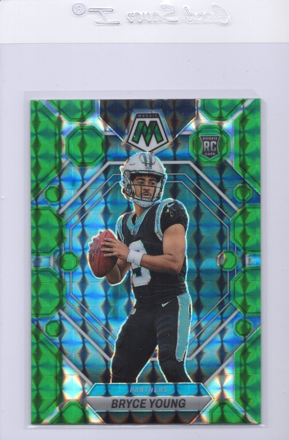 2023 Panini Mosaic Bryce Young #290 Green Prizm Rookie Card