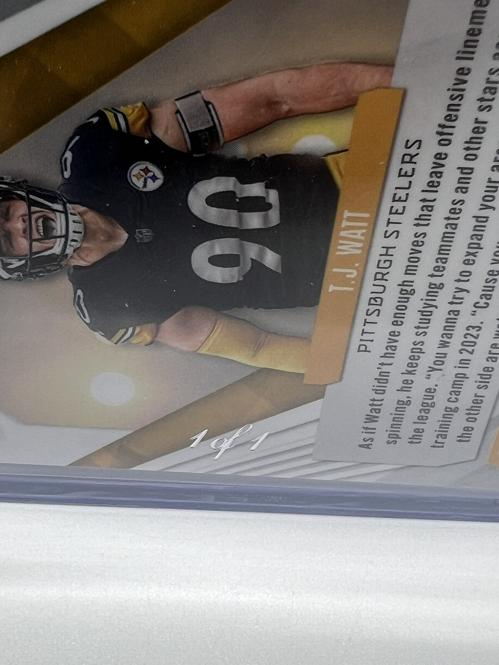 2023 Panini Phoenix TJ Watt #100 FIRE BURST 1/1