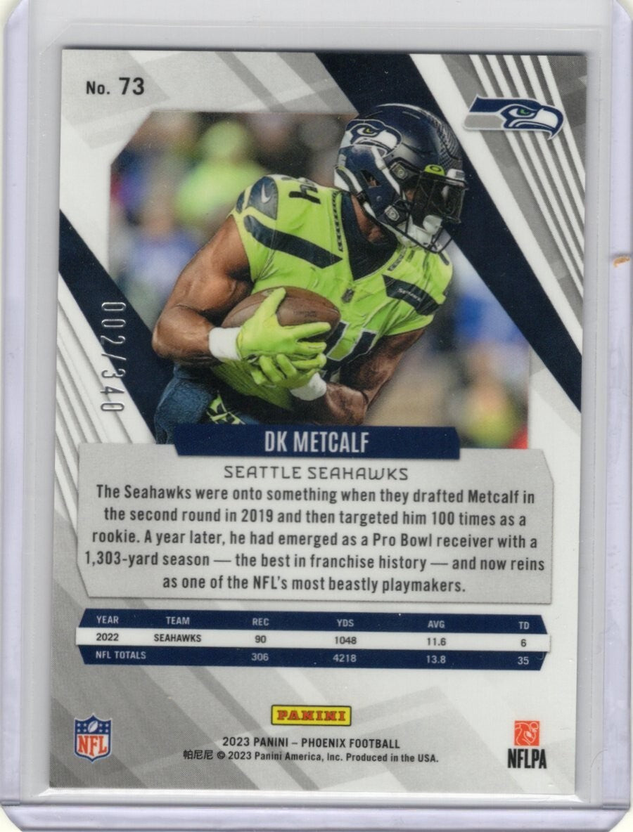 2023 Panini Phoenix Fire Burst #73 DK Metcalf 002/340