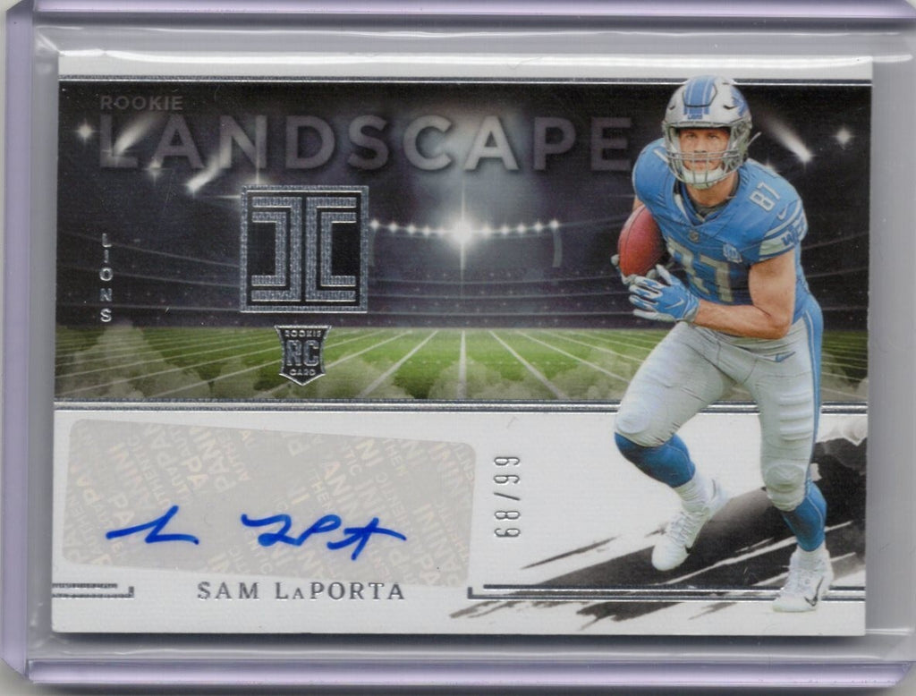 2023 Panini Impeccable Sam LaPorta Rookie Landscape Auto RC #68/99 Lions RLA-SL