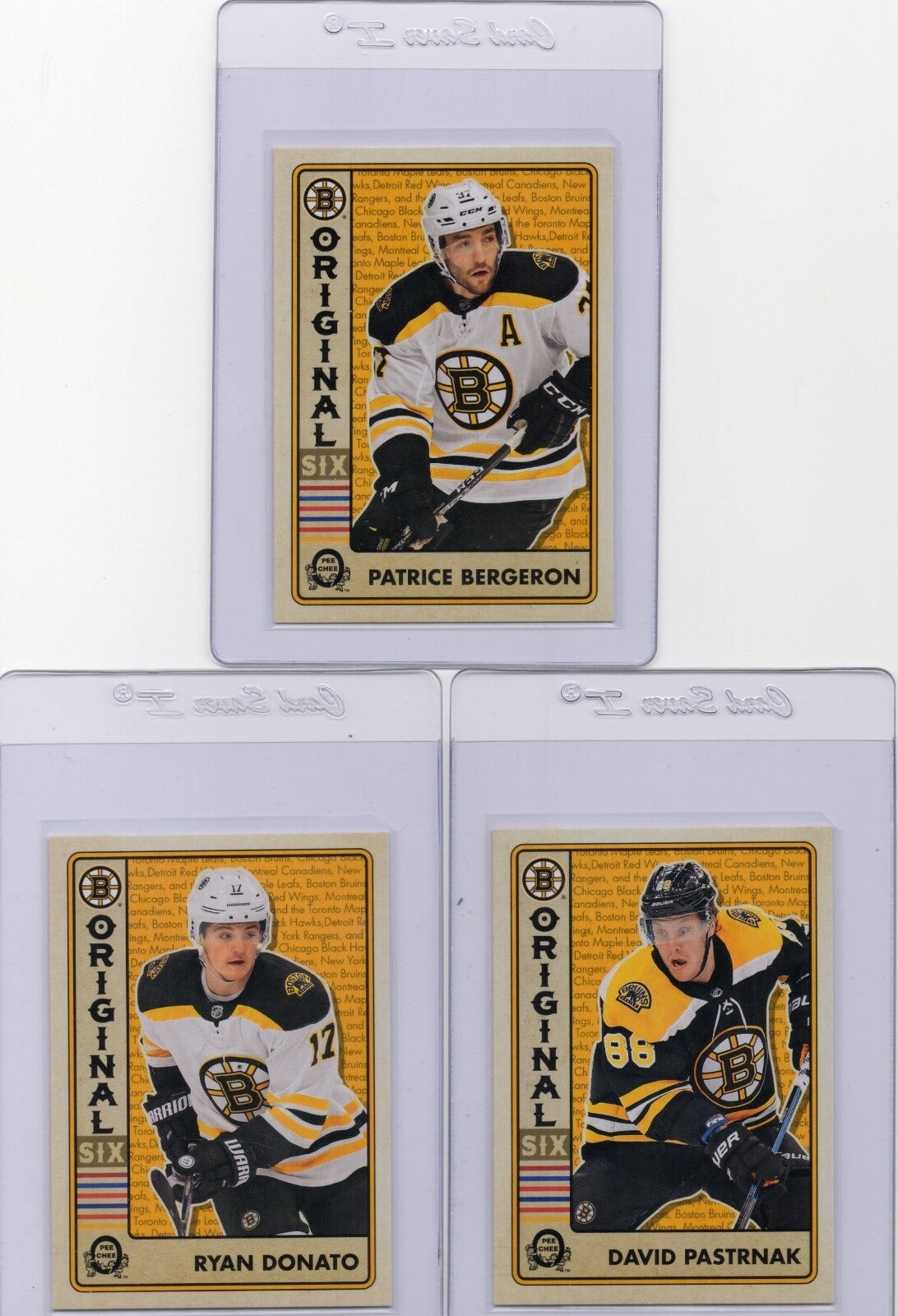 2018-19 O-Pee-Chee OPC Original Six Hockey Boston Bruins Bergeron,Pastrnak +