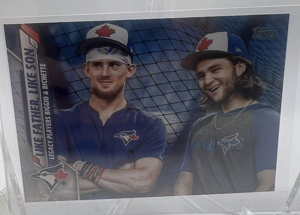 2020 Topps # 61 Like Father, Like Son Bo Bichette & Cavan Biggio Base