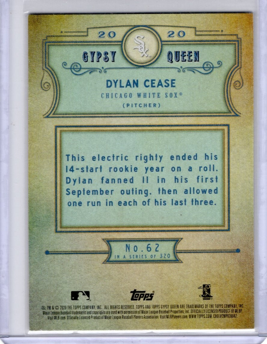 2020 Topps Gypsy Queen #62 Dylan Cease RC Toronto Blue Jays