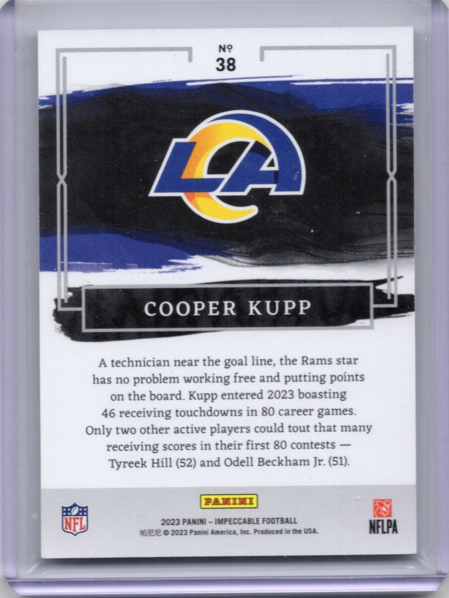 2023 Panini Impeccable - #38 Cooper Kupp 3/75 LA Rams