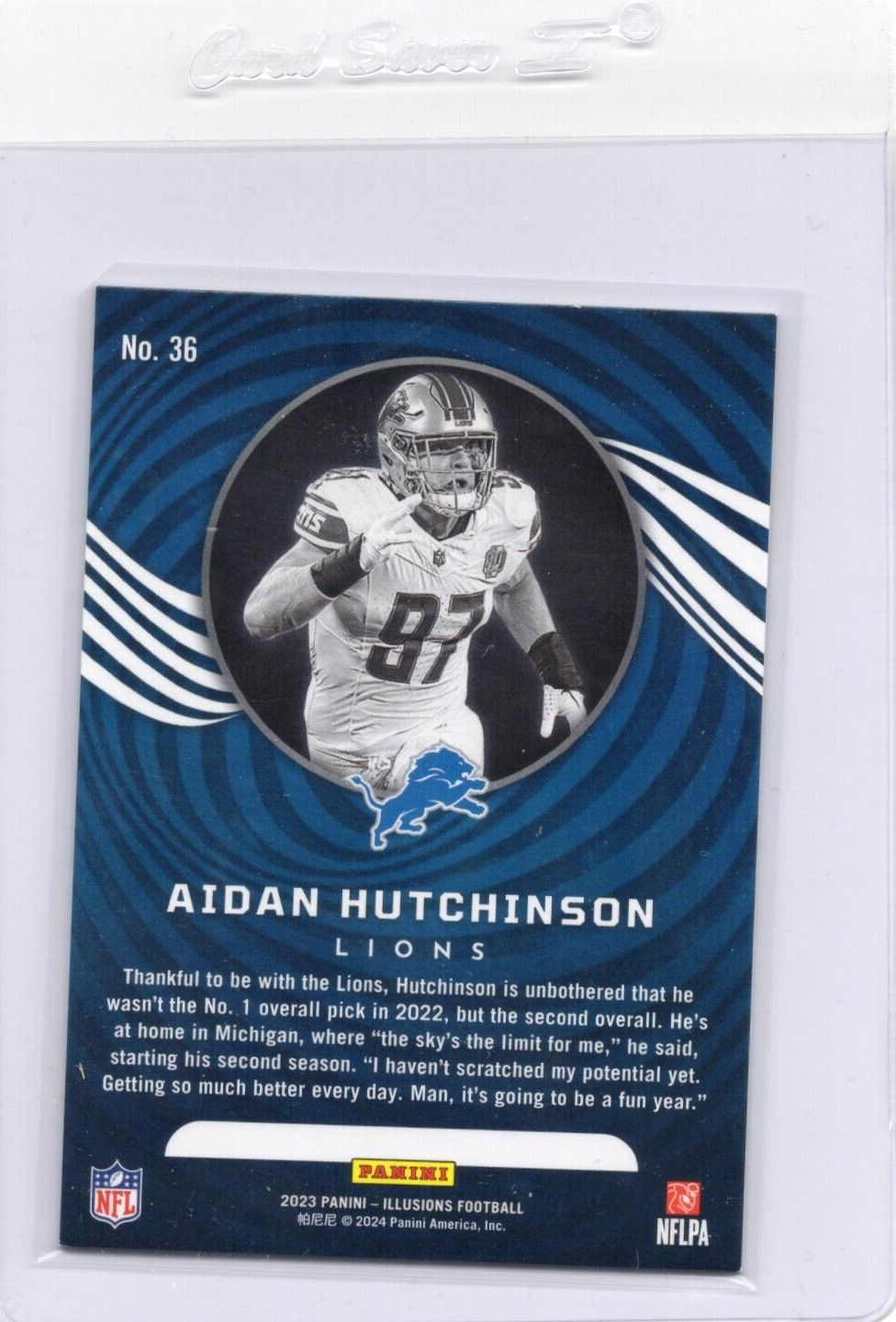 2023 ILLUSIONS AIDAN HUTCHINSON #026/299 DETROIT LIONS