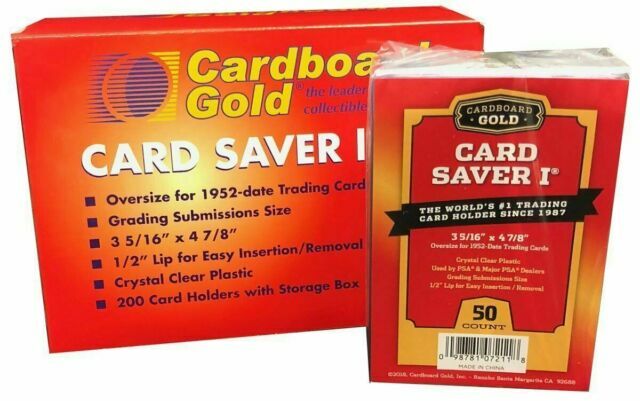 15 Cardboard Gold Card Saver 1 Plastic Holders + 5 sleeves, New, FREE SHIPPING